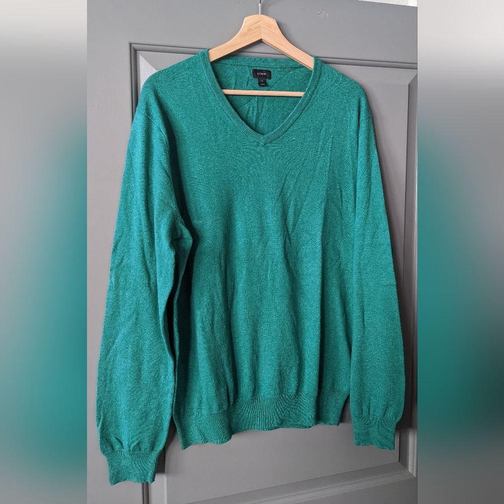 J.Crew Cotton - Cashmere V-Neck Sweater - Men's Medium